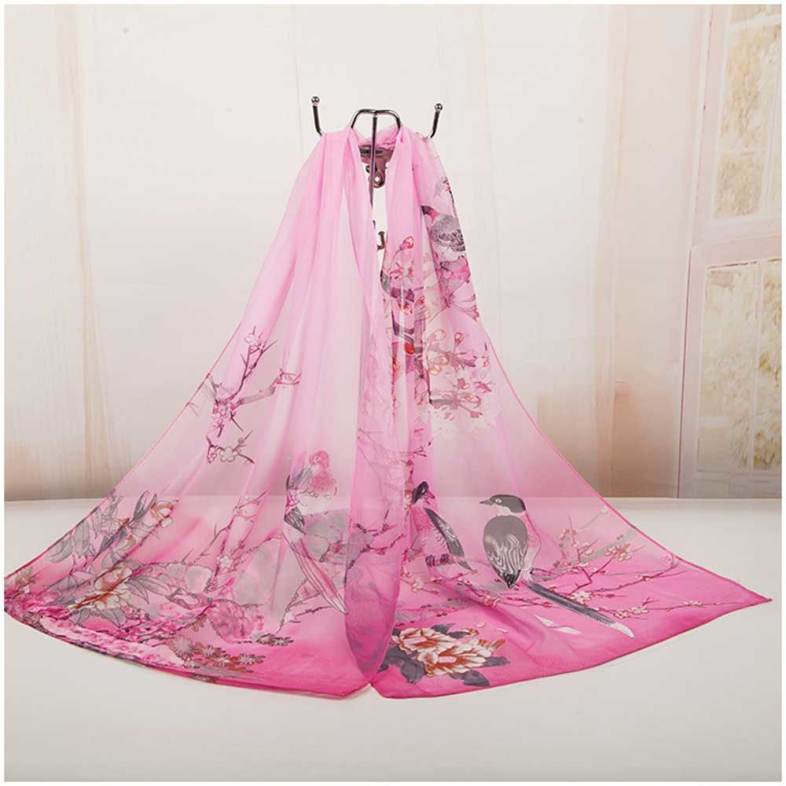 Casual Magpie Floral Print Sun Protection Scarf for Women