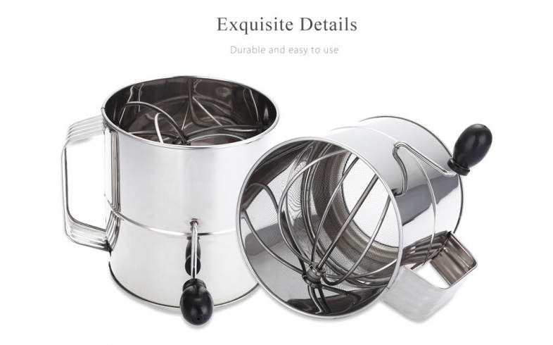 Stainless Steel Sieve Cup Powder Flour Mesh Baking Accessory