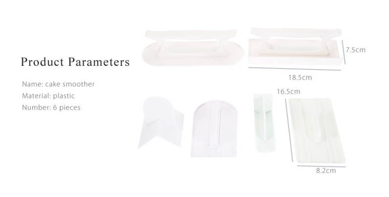 TANGCHU 6pcs Fondant Cake Smoother Cream Icing Polisher Tool