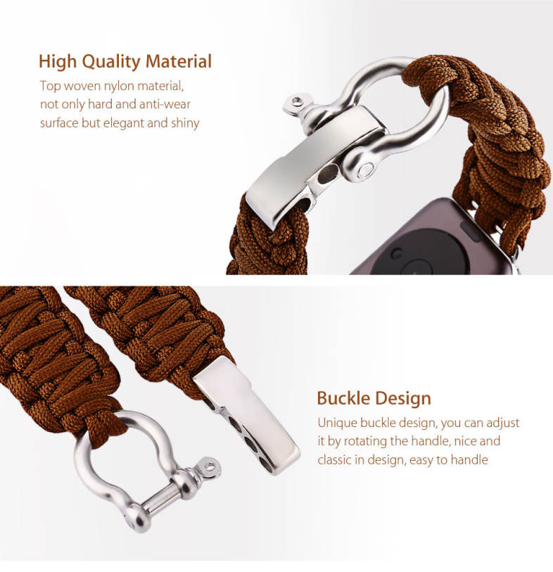 Woven Nylon Sport Strap Replacement Band for iWatch Series 1 / 2 42mm Model