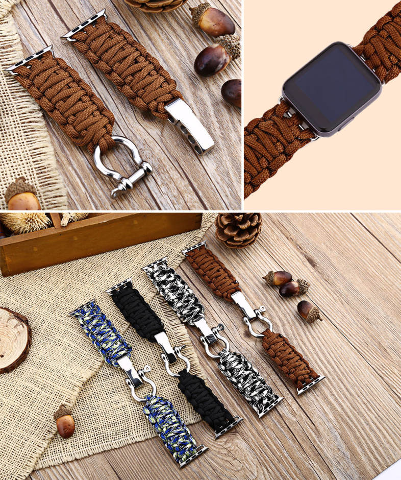 Woven Nylon Sport Strap Replacement Band for iWatch Series 1 / 2 42mm Model