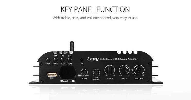 Lepy 168 Plus Super Bass HiFi Stereo Audio Amplifier Bluetooth Speaker