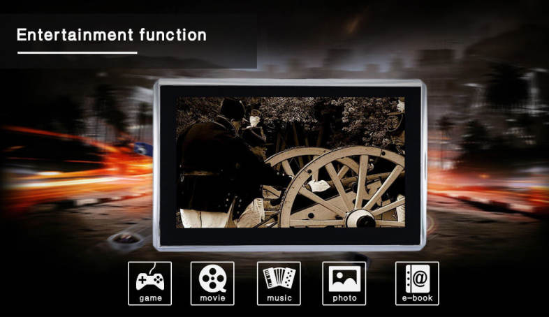 A2 5 inch Vehicle GPS Navigation TFT Touch Screen FM Radio Video Player