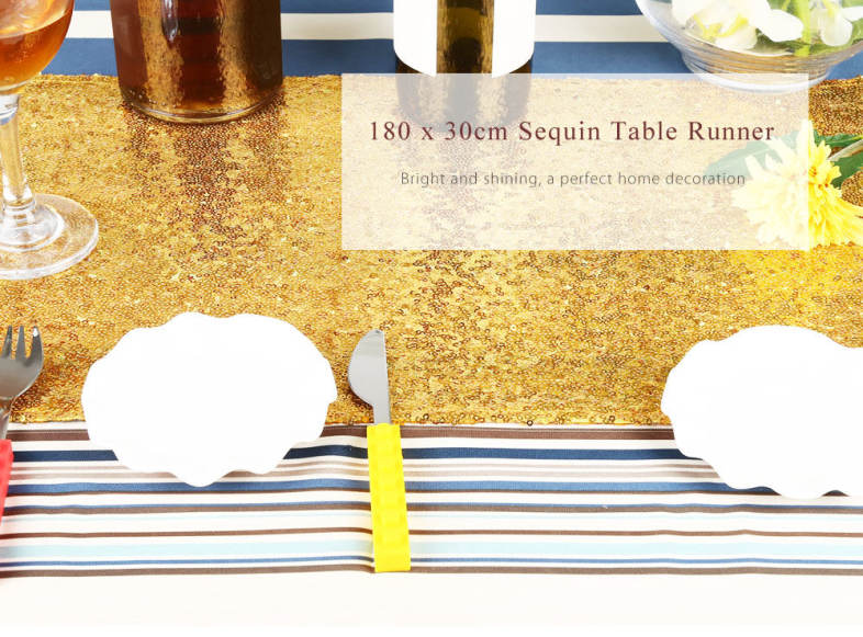 180 x 30cm Sequin Table Runner for Wedding Party