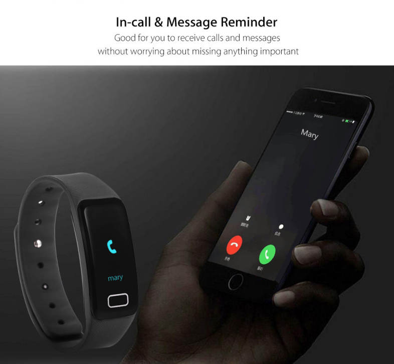 X6 Smart Bracelet Heart Rate Monitor Call SMS Reminder Wristband