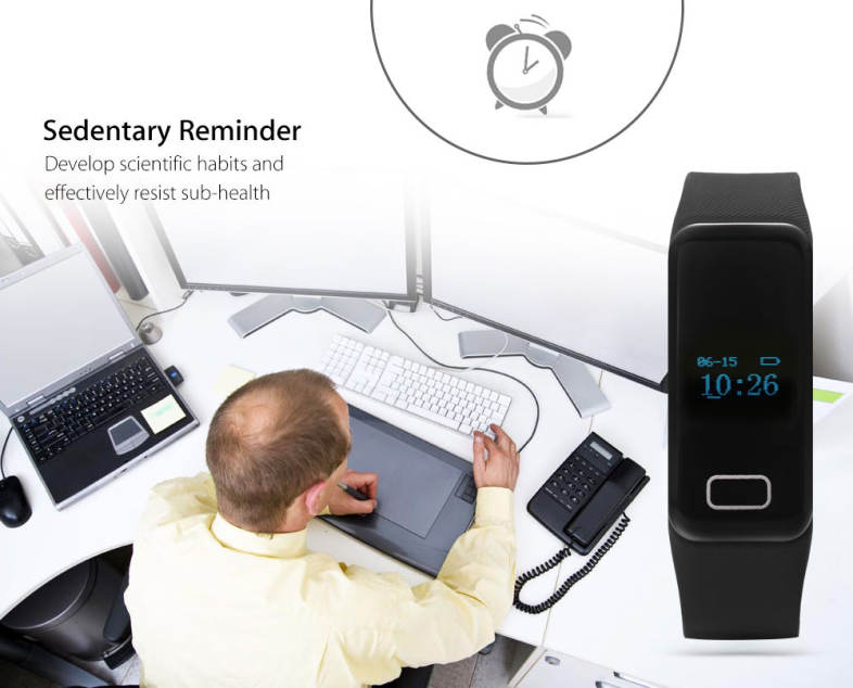X6 Smart Bracelet Heart Rate Monitor Call SMS Reminder Wristband