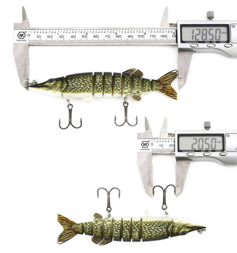 Proberos Artificial 9 Sections Pike Tackle Fishing Lure Crankbait