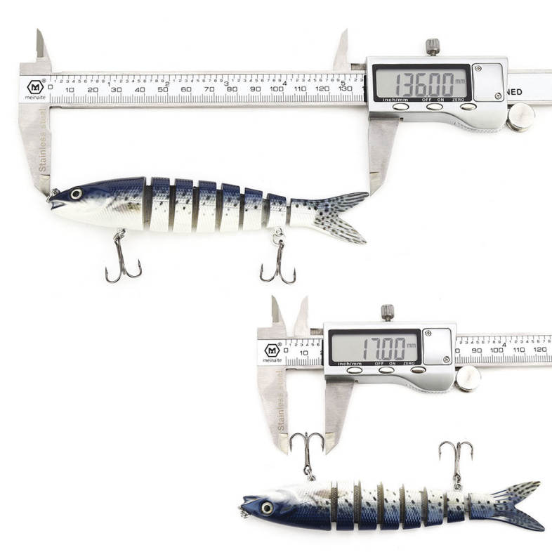 Proberos Artificial Sections Eel Tackle Fishing Lure with Sharp Hooks