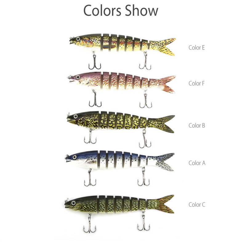 Proberos Artificial Sections Eel Tackle Fishing Lure with Sharp Hooks