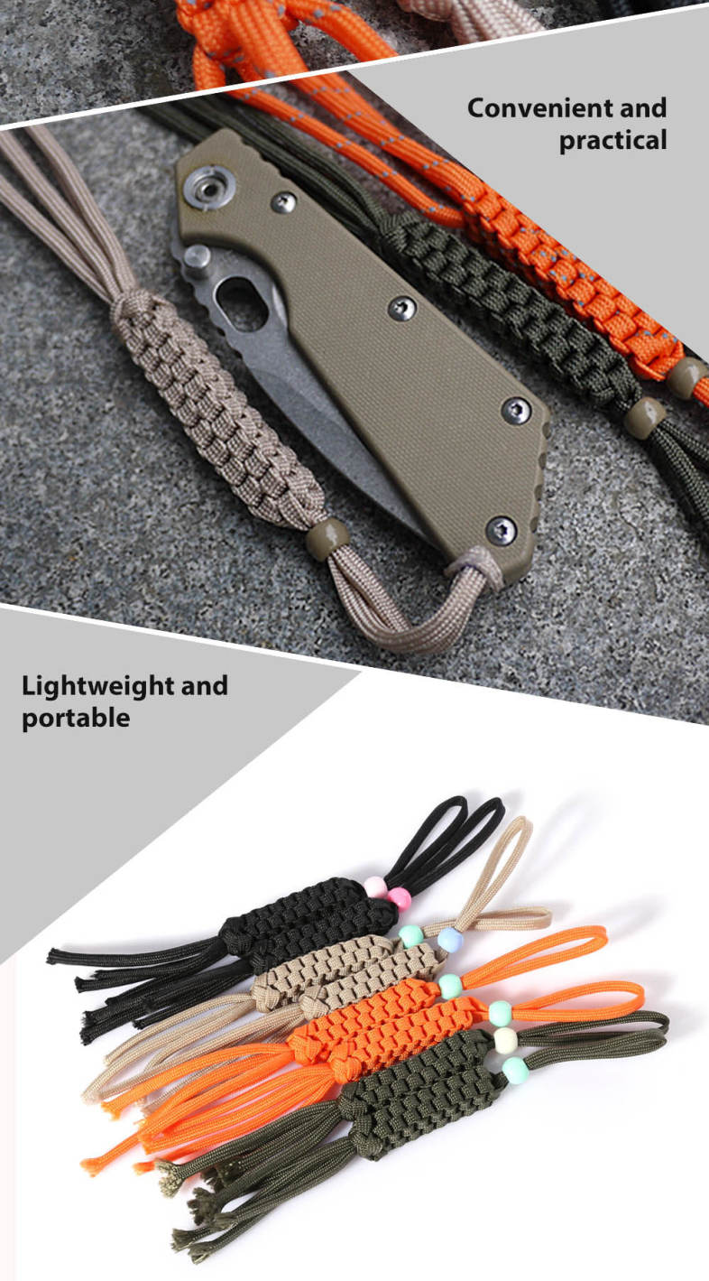 EDCGEAR 2pcs Nylon Corn Knot Ornaments Keychain Paracord