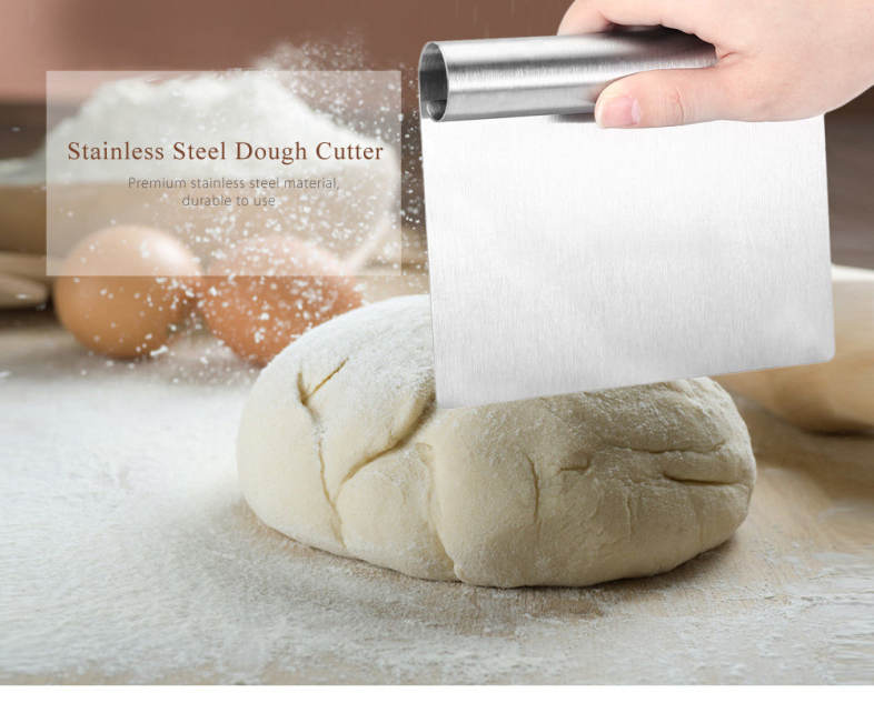 Stainless Steel Dough Pizza Cake Scraper Cutter Slicer
