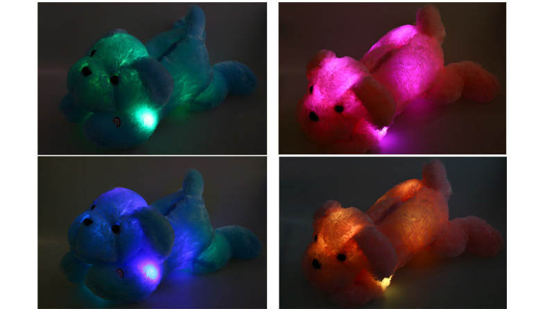 Kids Stuffed Cute Flashing Dog Plush Doll Toy Birthday Christmas Present Decoration