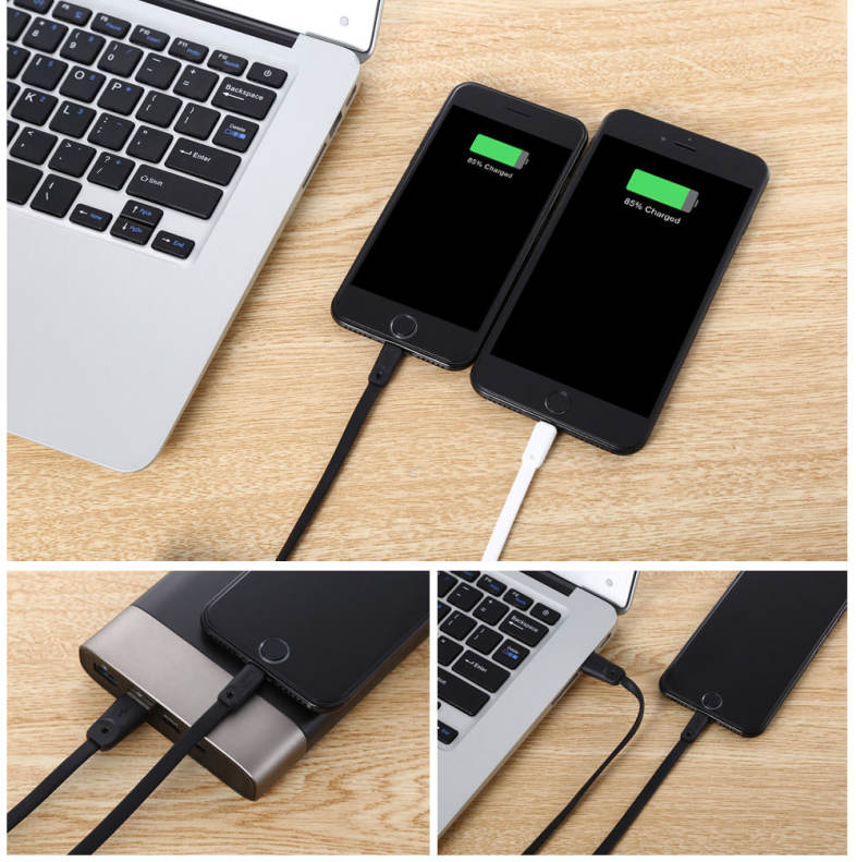 HOCO X9 5V 2.4A 8 Pin TPE Skid-proof Anti-twist Noodle Transfer Data Synchronization Charging Cord 1M