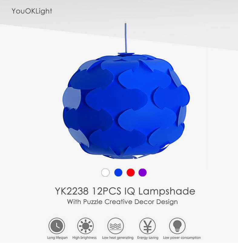 YouOKLight YK2238 12PCS IQ Lampshade with Puzzle Creative Decor Design for Room Bar