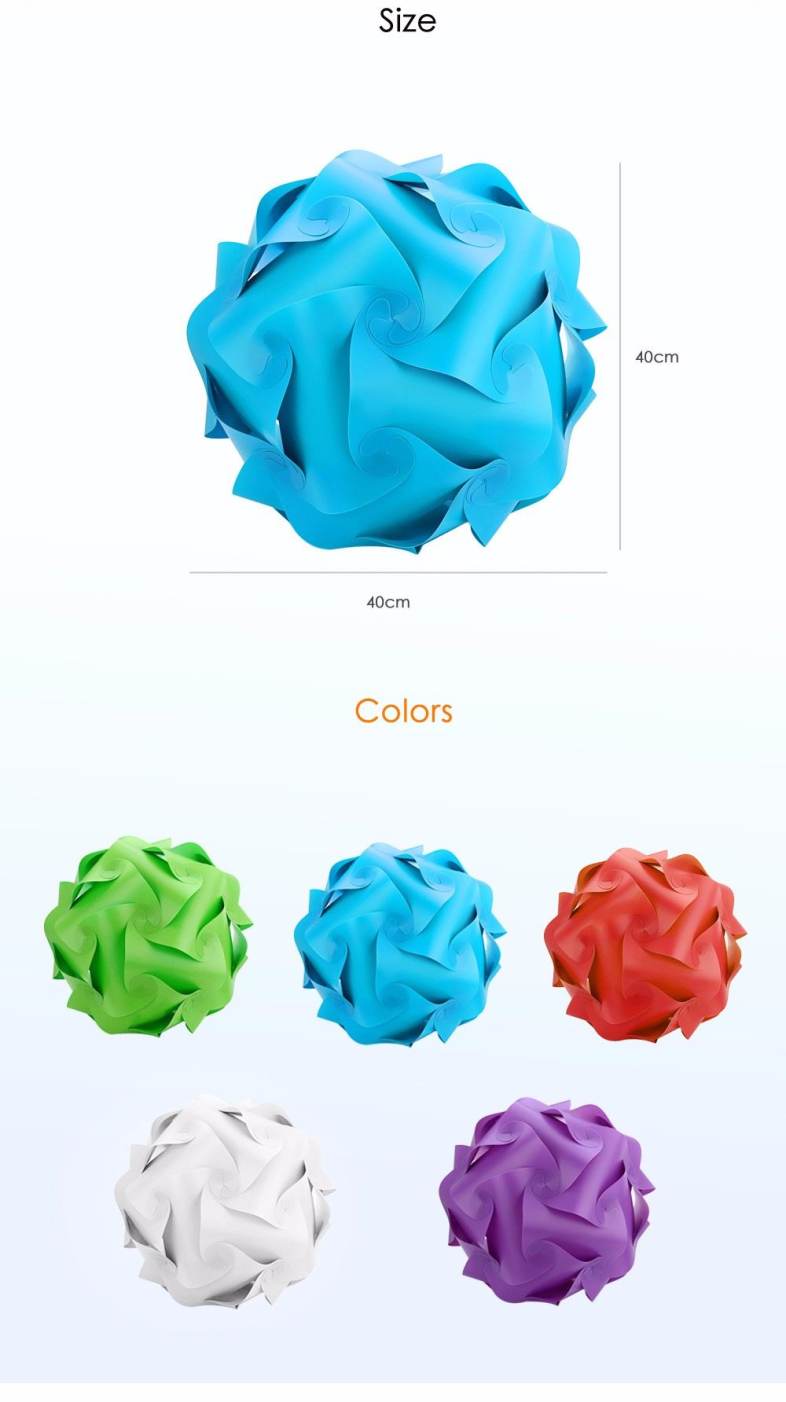 YouOKLight 30PCS IQ Lampshade with Puzzle Creative Decor Design for Room Bar
