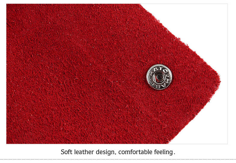 Unisex Candy Colors Soft Leather Key Wallet with Snap Hook