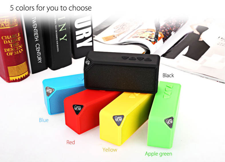 YCYY X3S 3W Multi-color Flash LED Light Wireless Bluetooth Speaker Hands Free FM Radio Loudspeaker Box