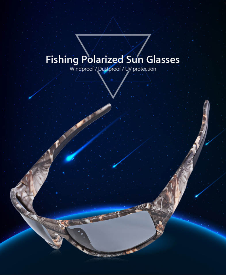 Outdoor Sports Camouflage Frame Windproof Polarized Sunglasses Fishing EyeglassesÂ 