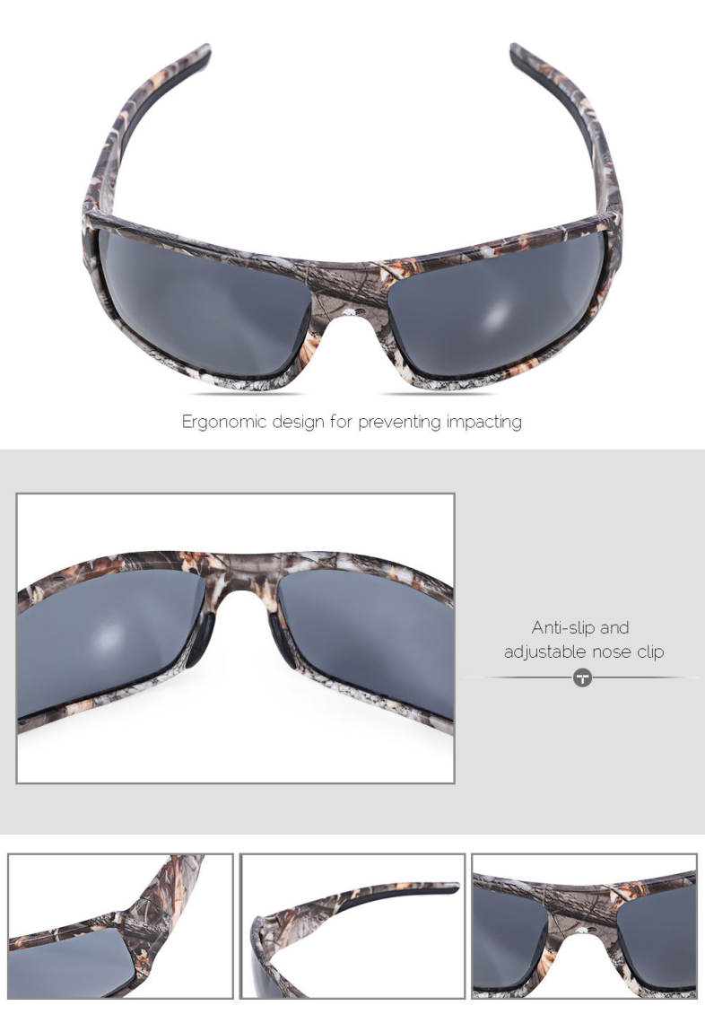 Outdoor Sports Camouflage Frame Windproof Polarized Sunglasses Fishing EyeglassesÂ 