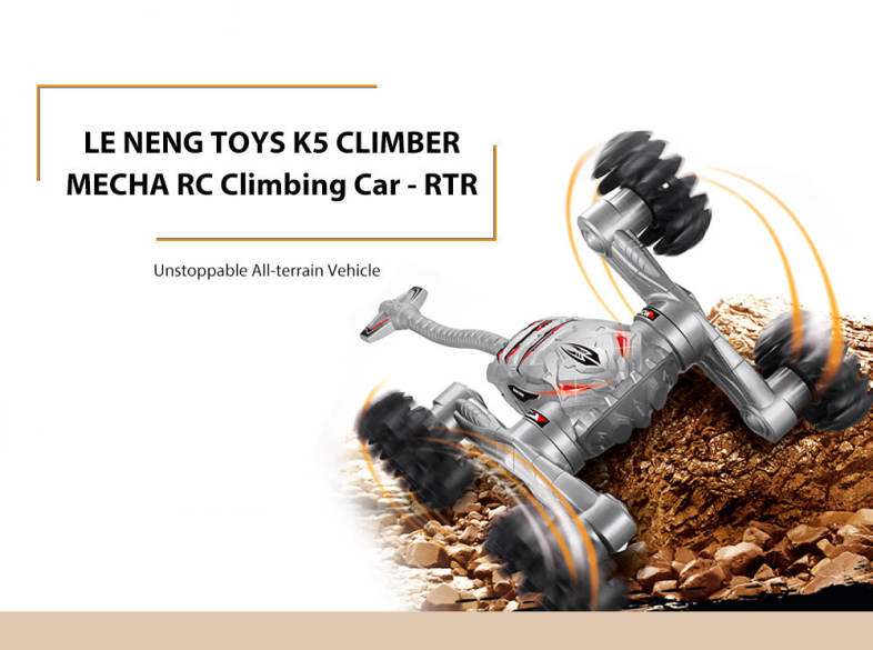 LE NENG TOYS K5 CLIMBER MECHA RC Climbing Car RTR 2.4GHz 4WD with Tail LED Eyes for Outdoor Running