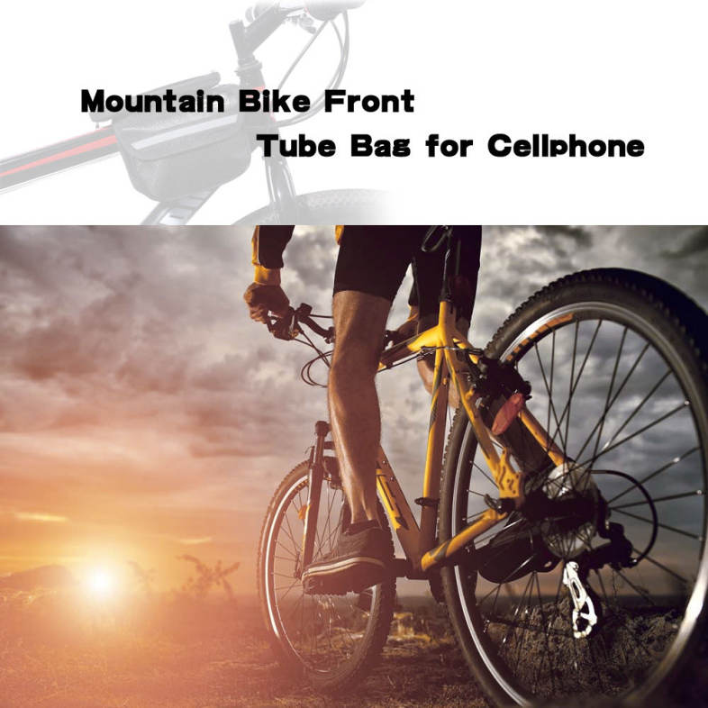 DUUTI Cycling Bike Bag Tube Top Front Frame Pannier Double Pouch for Cellphone