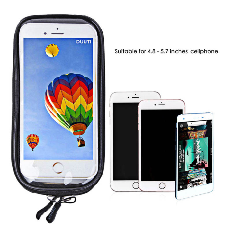 DUUTI Cycling Bike Bag Tube Top Front Frame Pannier Double Pouch for Cellphone