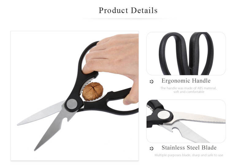 Multifunctional Stainless Steel Kitchen Food Scissor Shear
