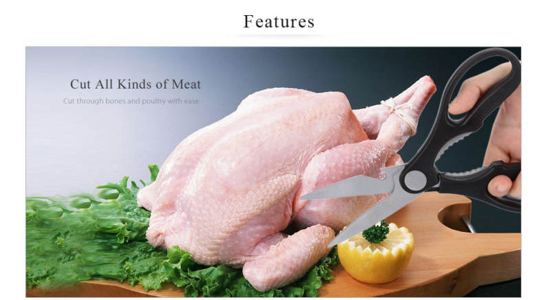 Multifunctional Stainless Steel Kitchen Food Scissor Shear