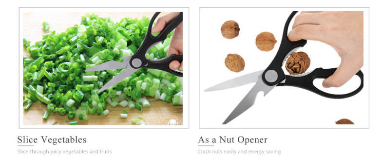 Multifunctional Stainless Steel Kitchen Food Scissor Shear