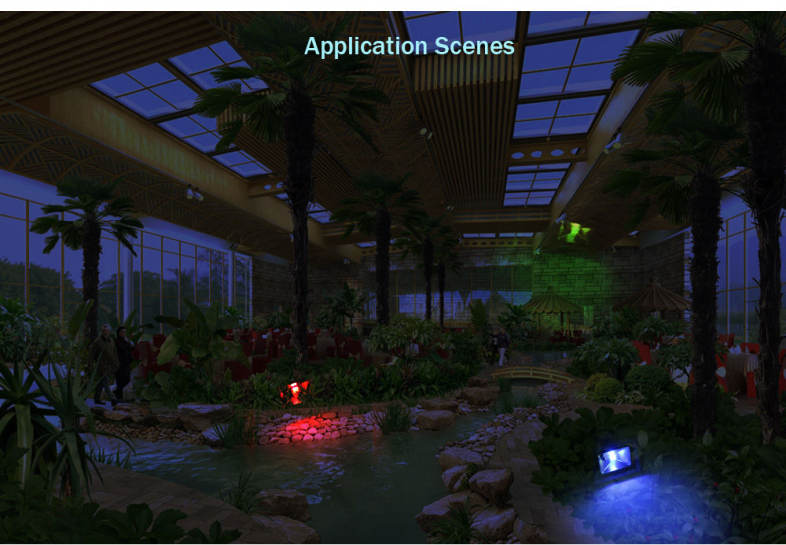 Lightme Outdoor AC 85 - 265V 10W 900LM LED Flood Light Waterproof Landscape Spotlight with Remote Controller