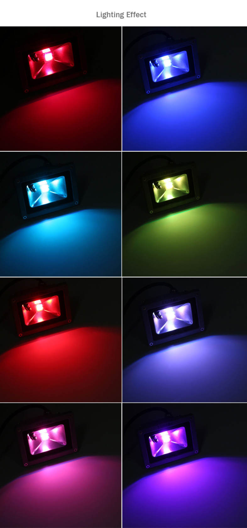 Lightme Outdoor AC 85 - 265V 10W 900LM LED Flood Light Waterproof Landscape Spotlight with Remote Controller
