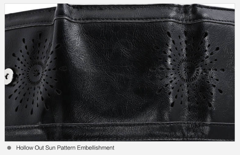 Casual Sun Pattern Embellishment Hollow Out Hasp Wallet for Women
