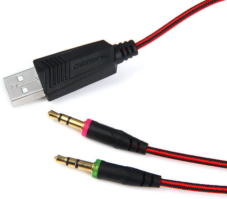 EACH G2100 Gaming Headset Stereo Sound 2.2m Wired Headphone Noise Reduction with Hidden Microphone Vibration for PC Game