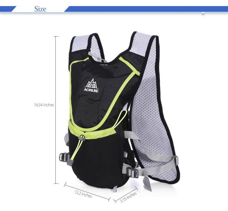 AONIJIE 8L Unisex Ultralight Running Backpack with 1.5L Water Bag for Outdoor Sports