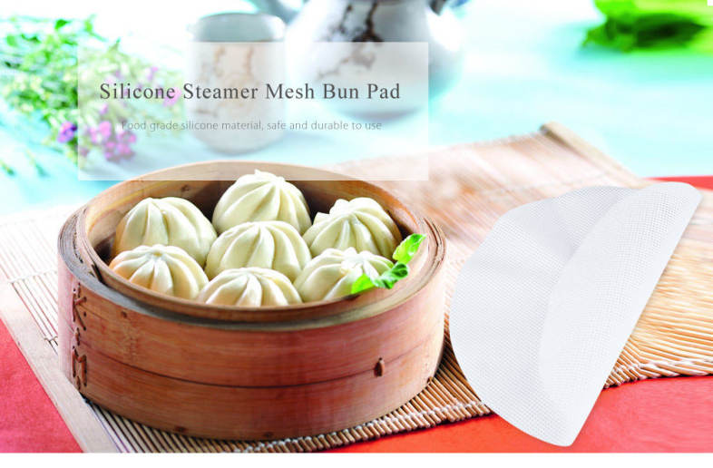 Silicone Non-stick Steamer Mesh Pad Bun Baking Pastry Tool