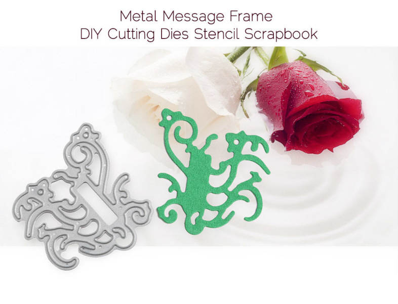 Message Frame Cutting Dies Stencil for DIY Scrapbook Photo Album Paper Card Decor