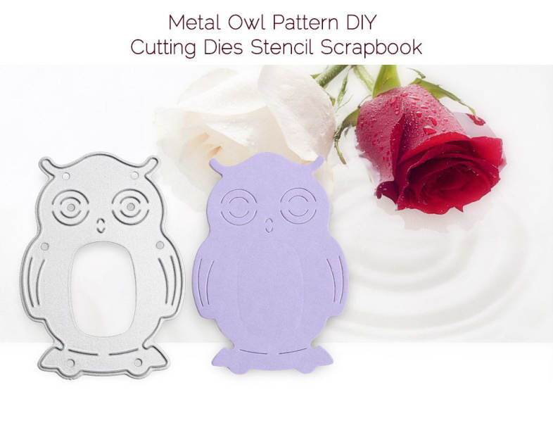 Metal Owl Cutting Dies Stencil DIY Card Paper Scrapbooking Album Embossing