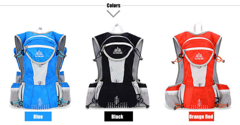 AONIJIE 12L Unisex Sports Bag Backpack with 2L Water Bag for Hiking Climbing