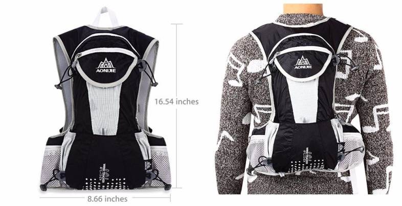 AONIJIE 12L Unisex Sports Bag Backpack with 2L Water Bag for Hiking Climbing