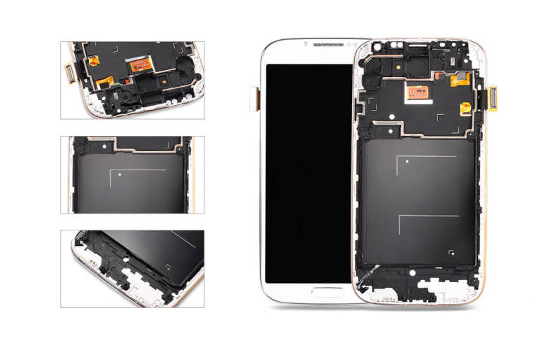 Replacement LCD Screen Frame Assembly   Touch Glass Digitizer Phone Repair Tool Kit for Samsung S4 I337