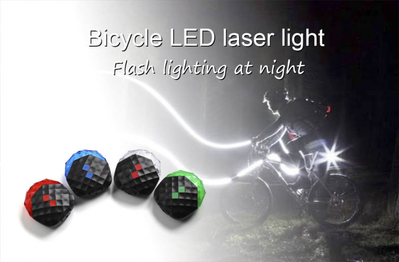 Bicycle Rear Light LED Flash Laser Lamp Bike Decoration Safety Warning Taillight