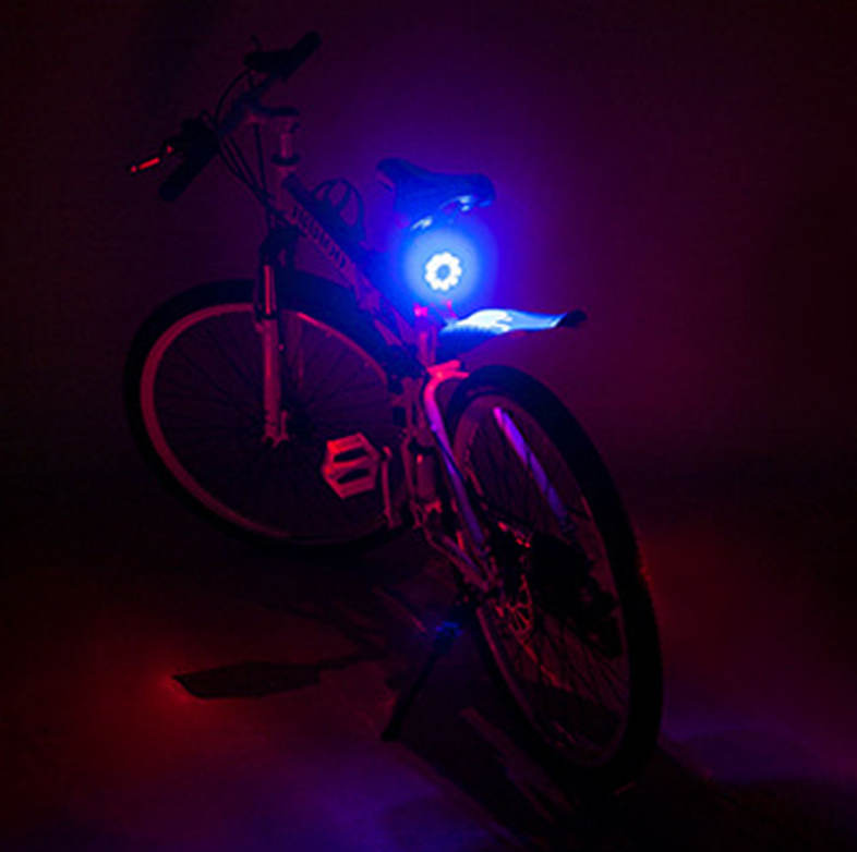 Bicycle Rear Light 9 Diamond Taillight LED Flash Safety Warning Lamp