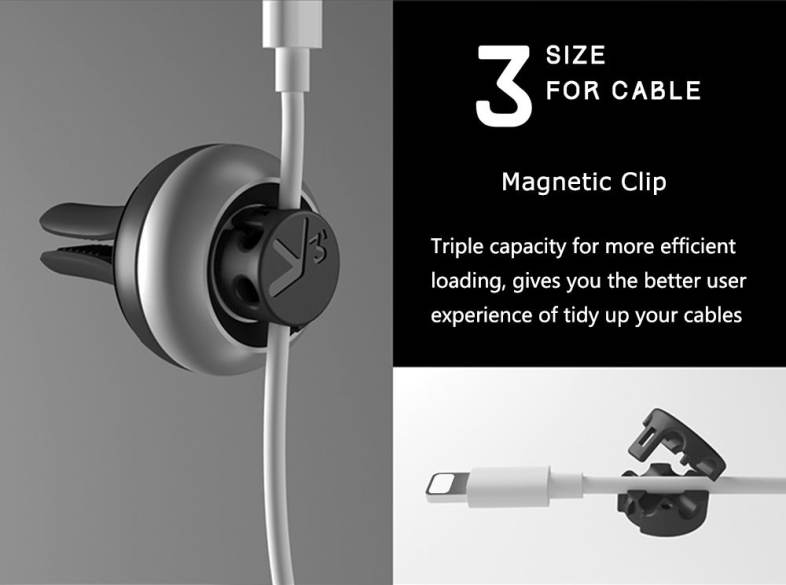 bcase TUP Cord Management Magnetic Cable Clip Car Air Vent Fragrance