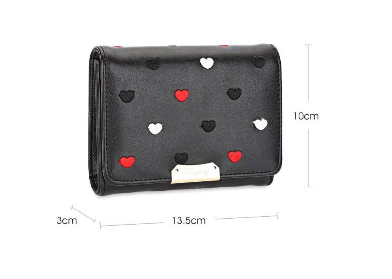 Sweetheart Print PU Leather Snap Fastener Short Wallet