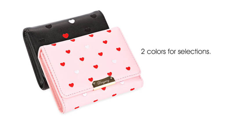 Sweetheart Print PU Leather Snap Fastener Short Wallet