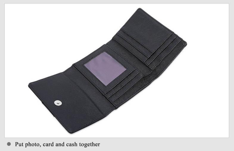 Women Purse Solid Color Card Holder Short Design Clutch Wallet