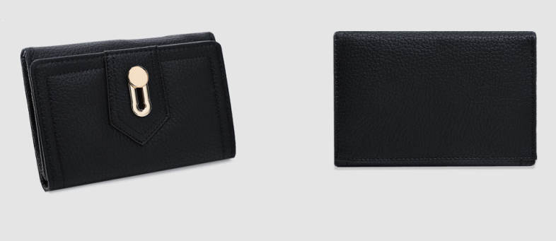 Women Purse Solid Color Card Holder Short Design Clutch Wallet