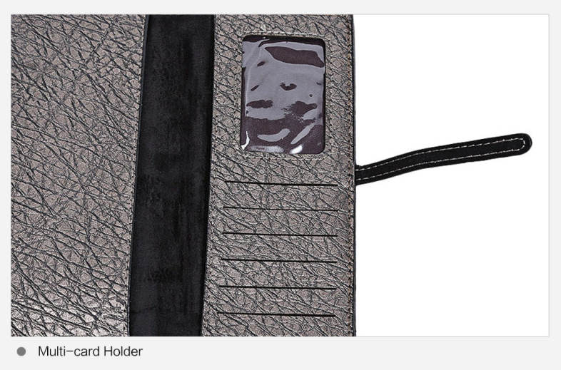 Old Classical Style Stone Pattern Embellishment Metal Hasp Cash Wallet for Women