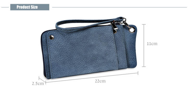 Multi-functional PU Leather Horizontal Phone Tote Wallet