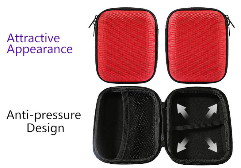 EVA Portable Earphones Accessory Zipper Box